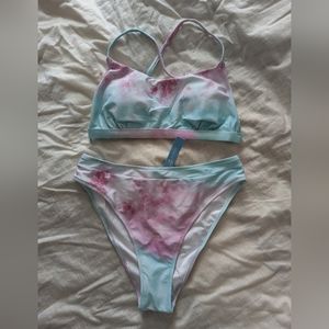 Cupshe tie dye high waisted bikini